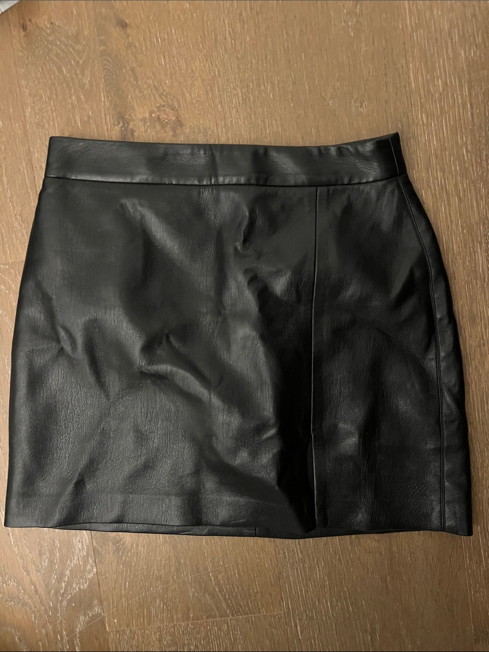 Wilfred Black Faux Leather Mini Skirt